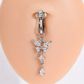 womens   tassel fashion belly button clip no