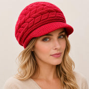 womens brim scarf beanie autumn winter casual warm beret