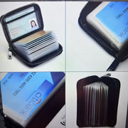 mens ultra thin rfid anti theft zipper wallet multi