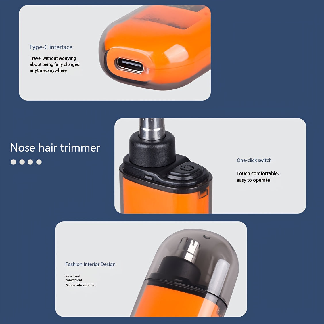 portable mini electric nose hair trimmer unisex
