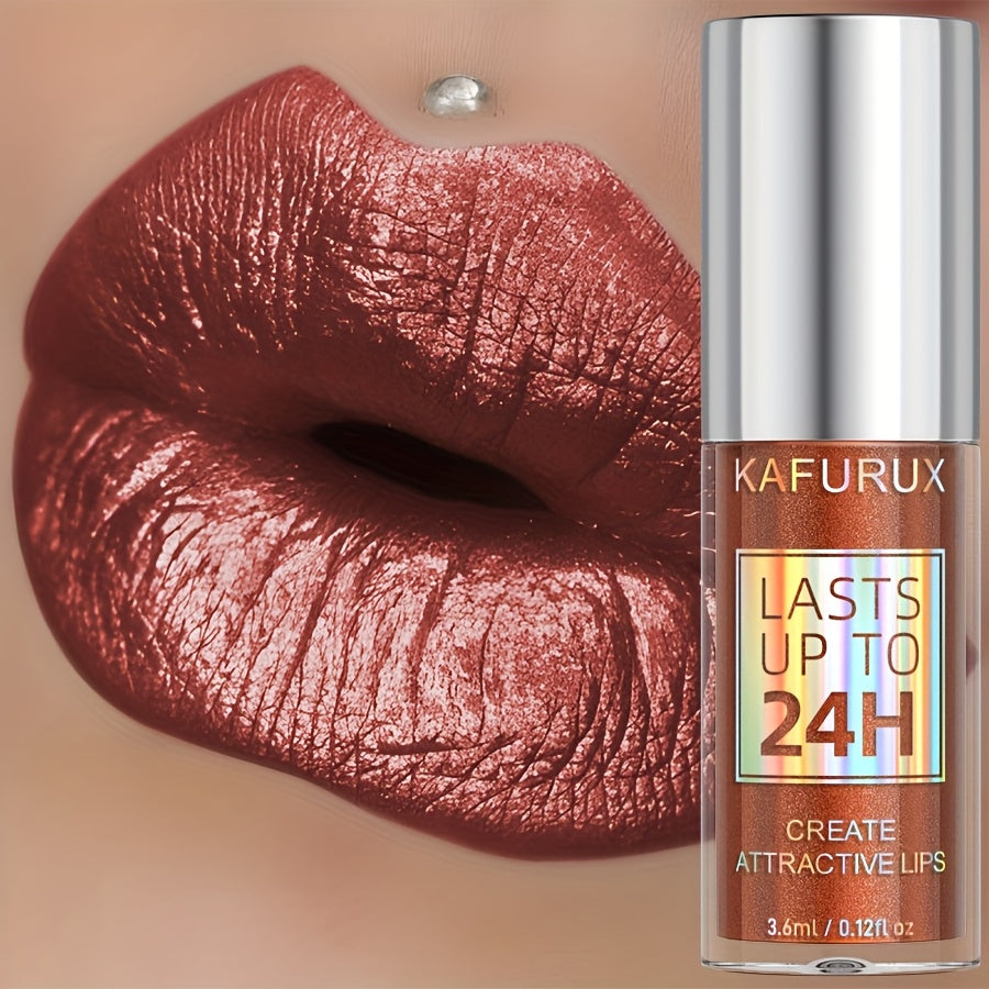 natural shiny sparkle reddish brown lip glaze vibrant colors